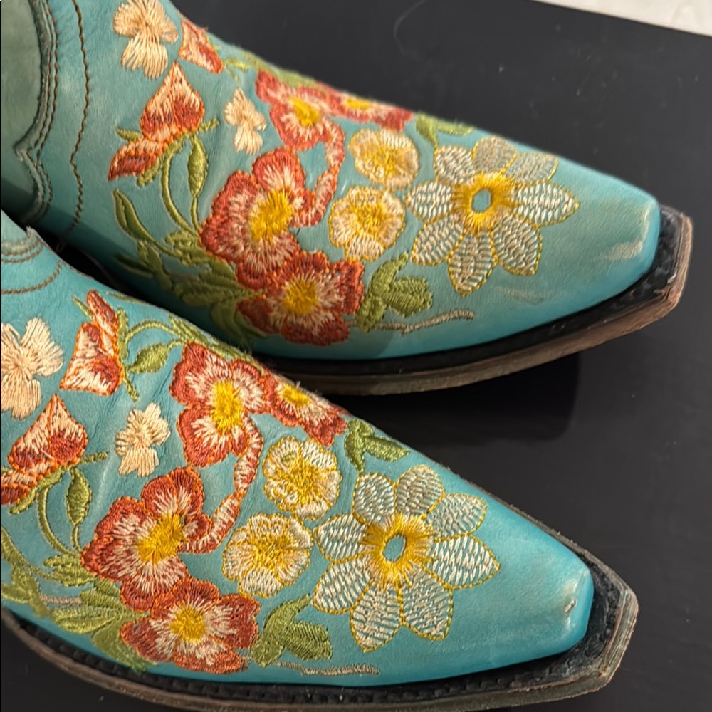 Floral Embroidered Cowboy Boots - image 3